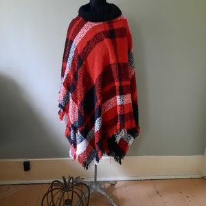 Black and red checkered ponch